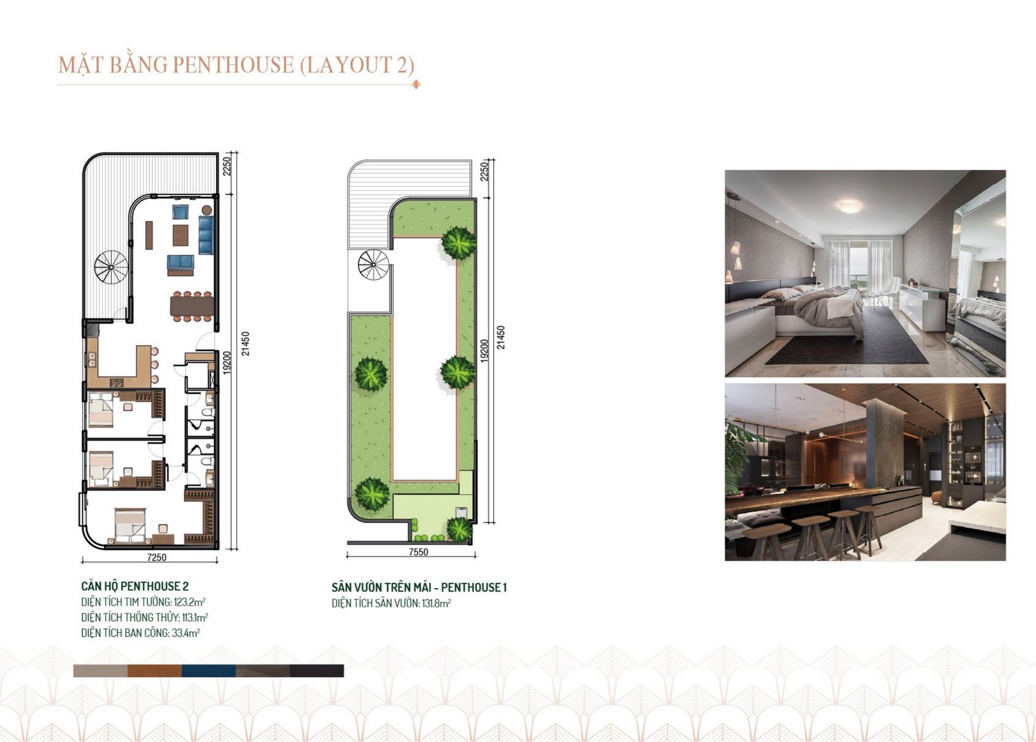 Mặt bằng Penthouse layout 2 KITA Airport City Cần Thơ