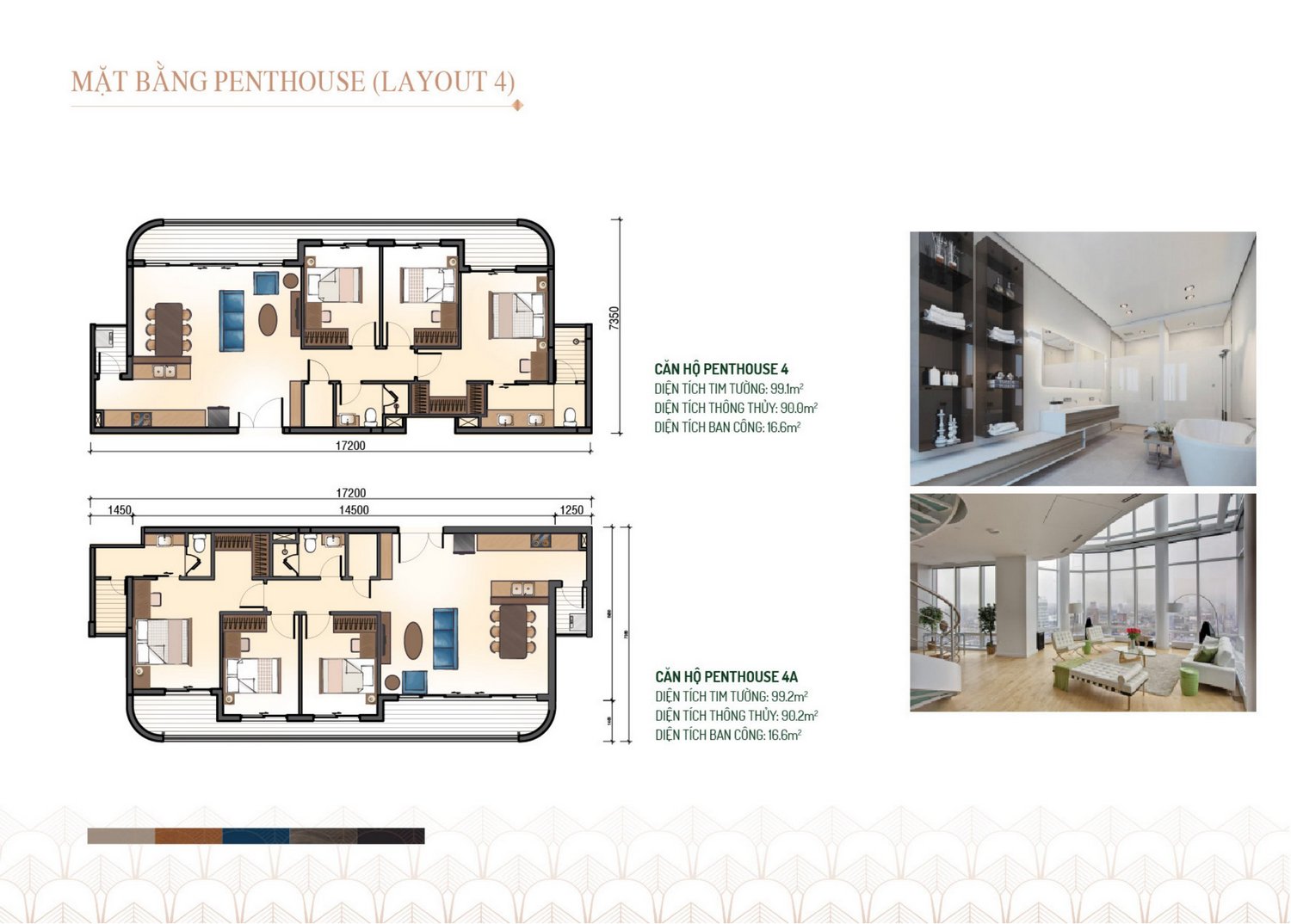 Mặt bằng Penthouse layout 4 KITA Airport City Cần Thơ